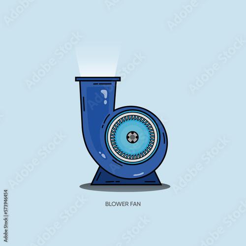 blower fan in simple graphic