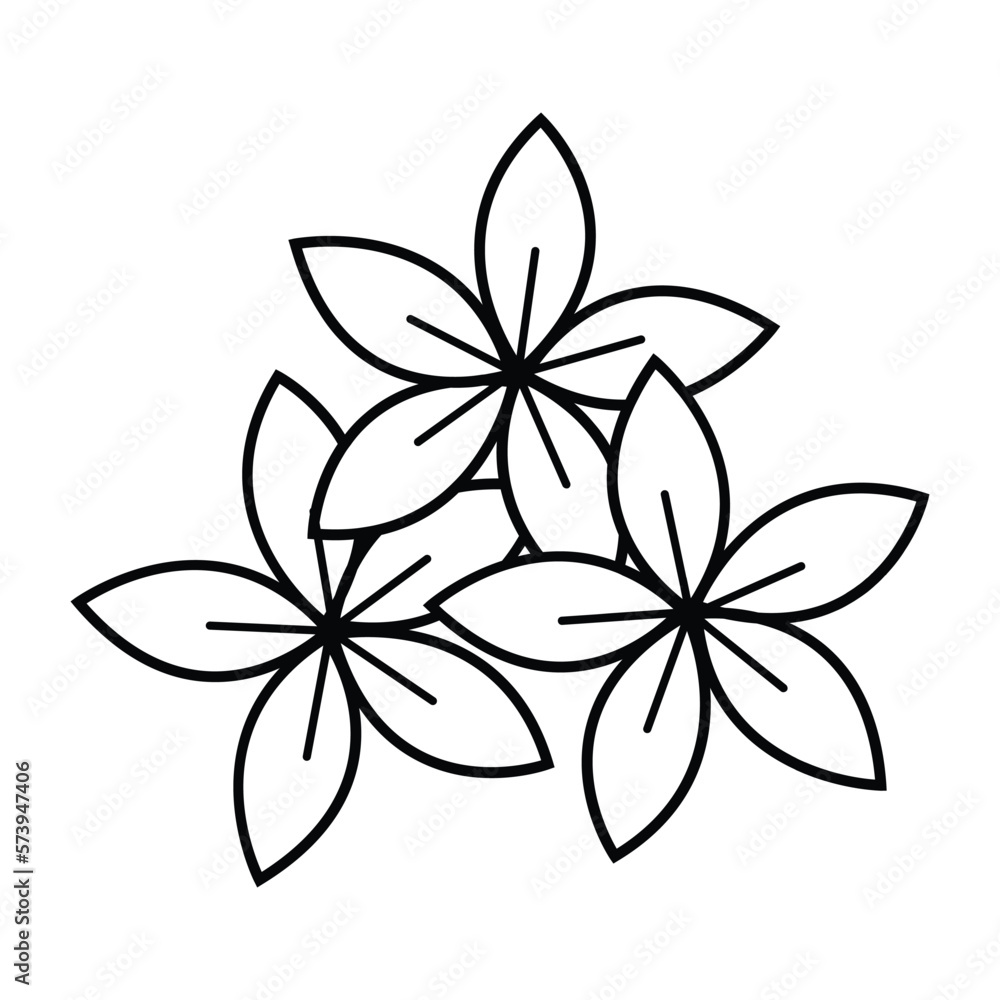 Simple flowers isolated vector object. Flowers icon Simple flowers isolated vector object. Flowers icon