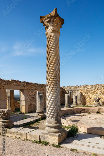 Roman ruins of Volubilis- Meknes province in Morocco