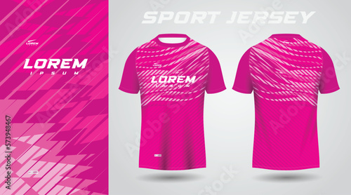 pink shirt soccer football sport jersey template design mockup