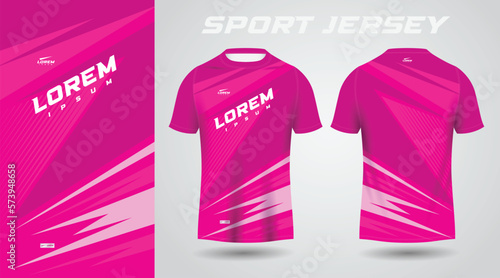 pink shirt soccer football sport jersey template design mockup