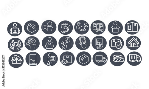 Package Delivery icons vector design.