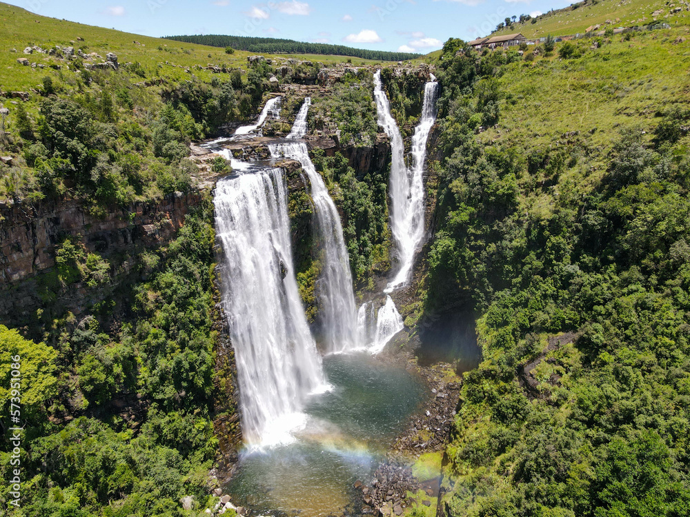View at Lisbon waterfall near Graskop in South Africa