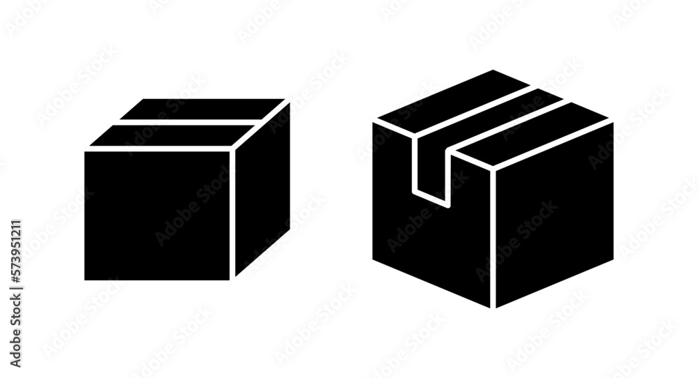 Box icon vector illustration. box sign and symbol, parcel, package Box icon vector illustration. box sign and symbol, parcel, package