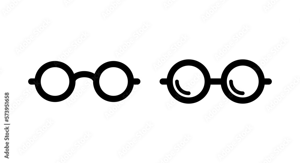 Glasses icon vector illustration. Glasses sign and symbol Glasses icon vector illustration. Glasses sign and symbol
