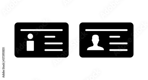 License icon vector illustration. ID card icon. driver license, staff identification card