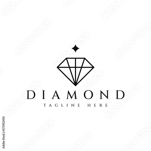 minimal diamond logo design for jewelry stores