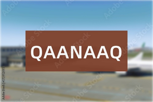 Airport of the city of Qaanaaq photo