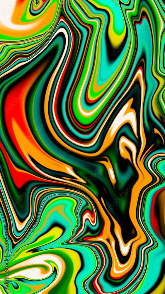 Obraz premium Abstract background colorful swirl trippy acid wallpaper