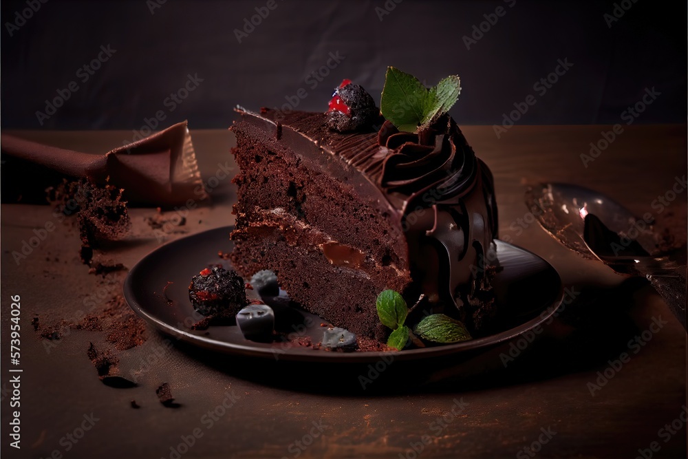 Piece of cake on the table. Genarated AI Piece of cake on the table. Genarated AI