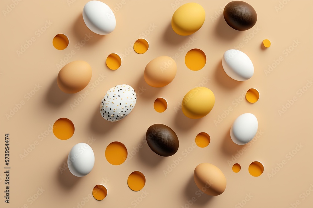 Modern Minimalist Easter Eggs Background Modern Minimalist Easter Eggs Background