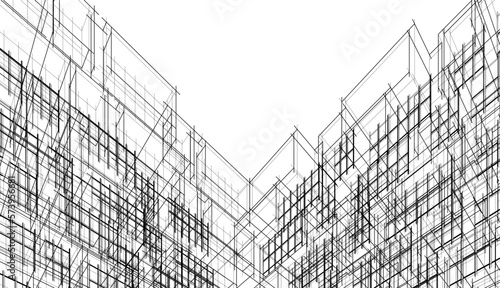 abstract architecture design vector illustration