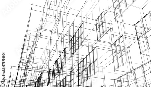 abstract architecture design vector illustration