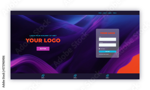 Web Login Page and Background Image