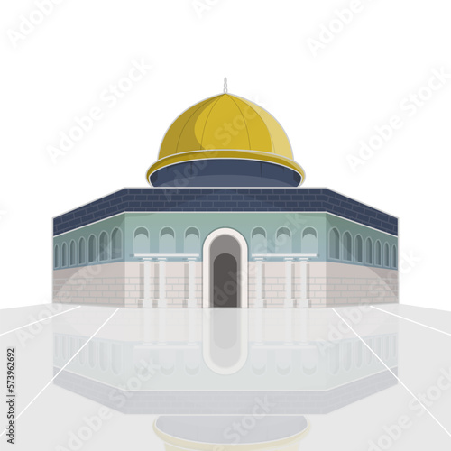 al aqsa mosque vector illustration photo