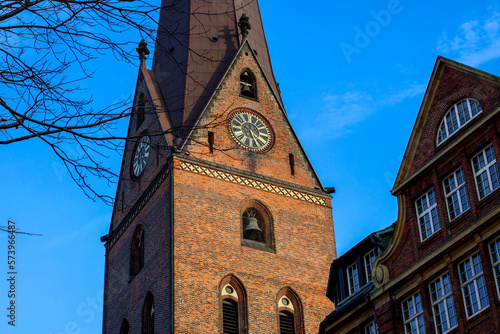 Old church with clock tower photo