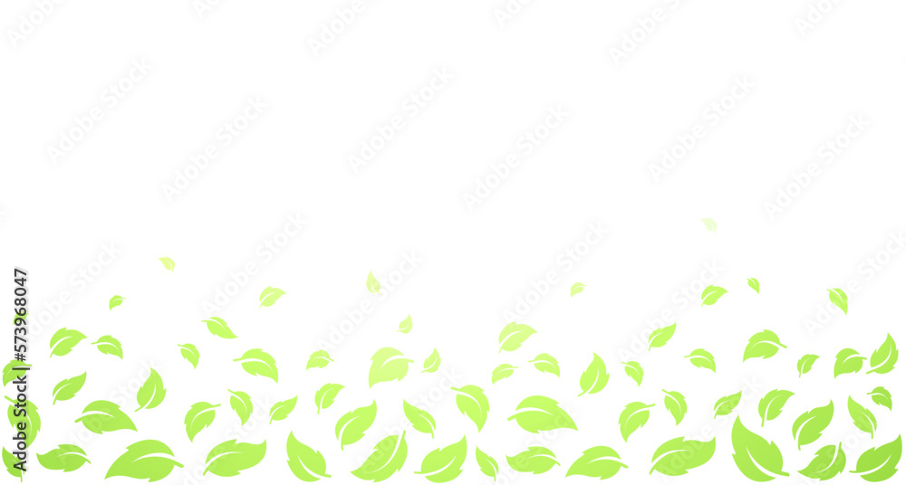 Green leaves silhouettes background and place for text