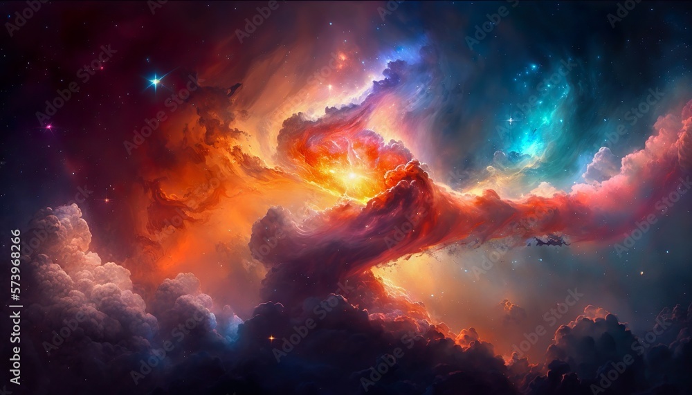 Nebula Abstract Background - Generative AI
