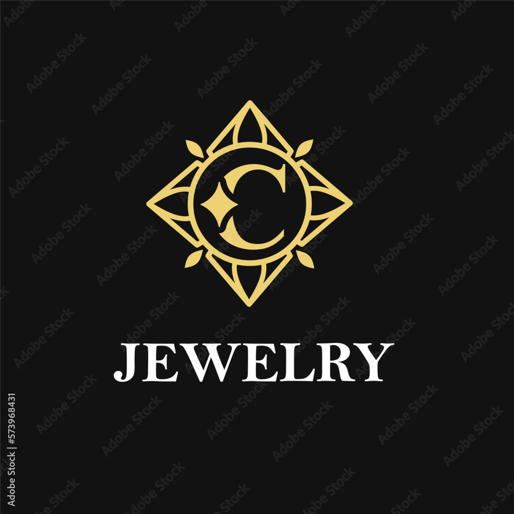 C Letter with Sparkle and Diamond Icon for Jewelry Ring, Necklace, Accessories Retail, Store Business Workshop Logo Template C Letter with Sparkle and Diamond Icon for Jewelry Ring, Necklace, Accessories Retail, Store Business Workshop Logo Template