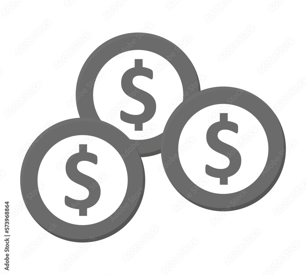 Money. Line Icon Vector. Payment system. Coins. Sign isolated on white background. Flat design style. Business concept. Money. Line Icon Vector. Payment system. Coins. Sign isolated on white background. Flat design style. Business concept.