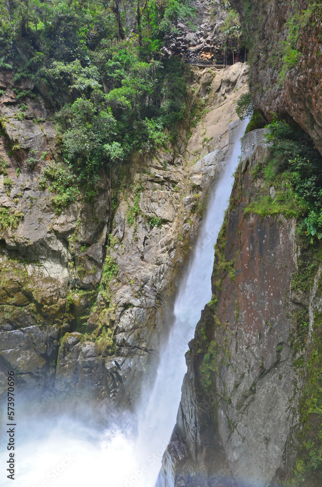 Waterfall Pailon del Diablo in Equador on Pastaza river