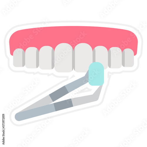 Dental Veneer Sticker Icon