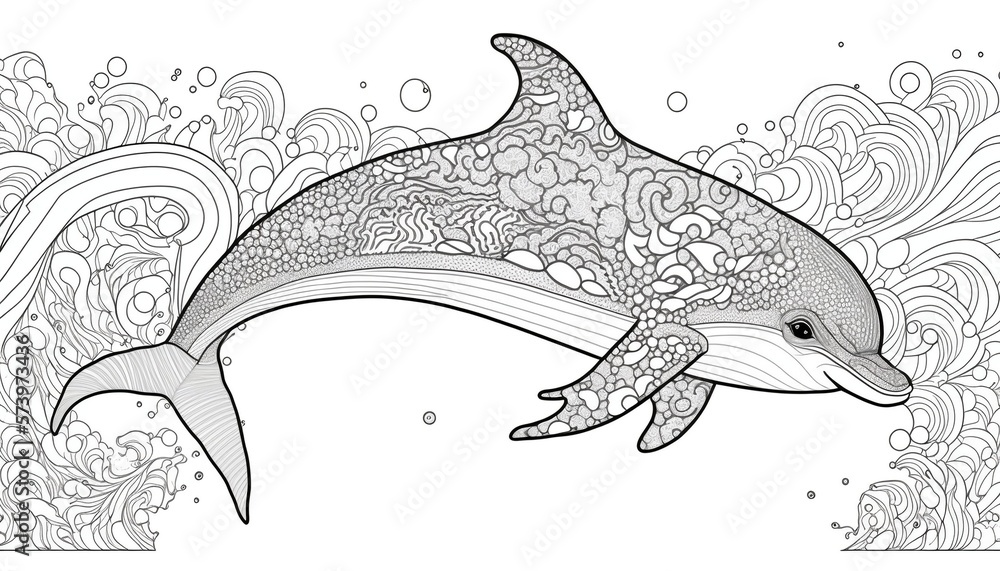 Obraz premium a cute coloring book for children that is still black and white, but waiting for colors and then a wonderful color picture from it