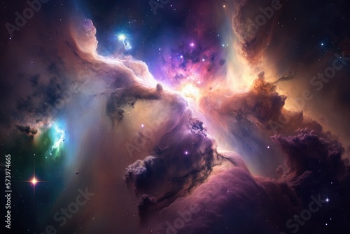 space background features a stunning deep-space view - generative ai