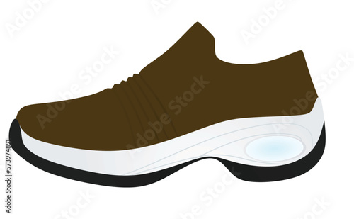 Brown air sneaker. vector illustration