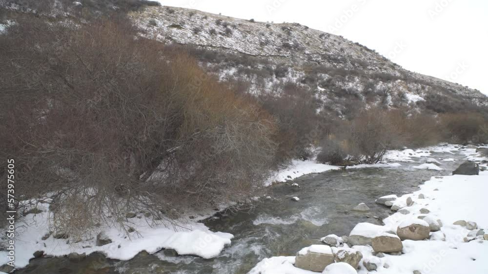 A mountain river. Terskey Ala-Too Mountains. Kyrgyzstan. A mountain river. Terskey Ala-Too Mountains. Kyrgyzstan.