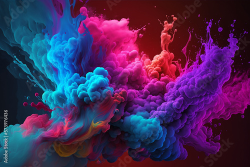 abstract background with colorful smoke made with generative ai