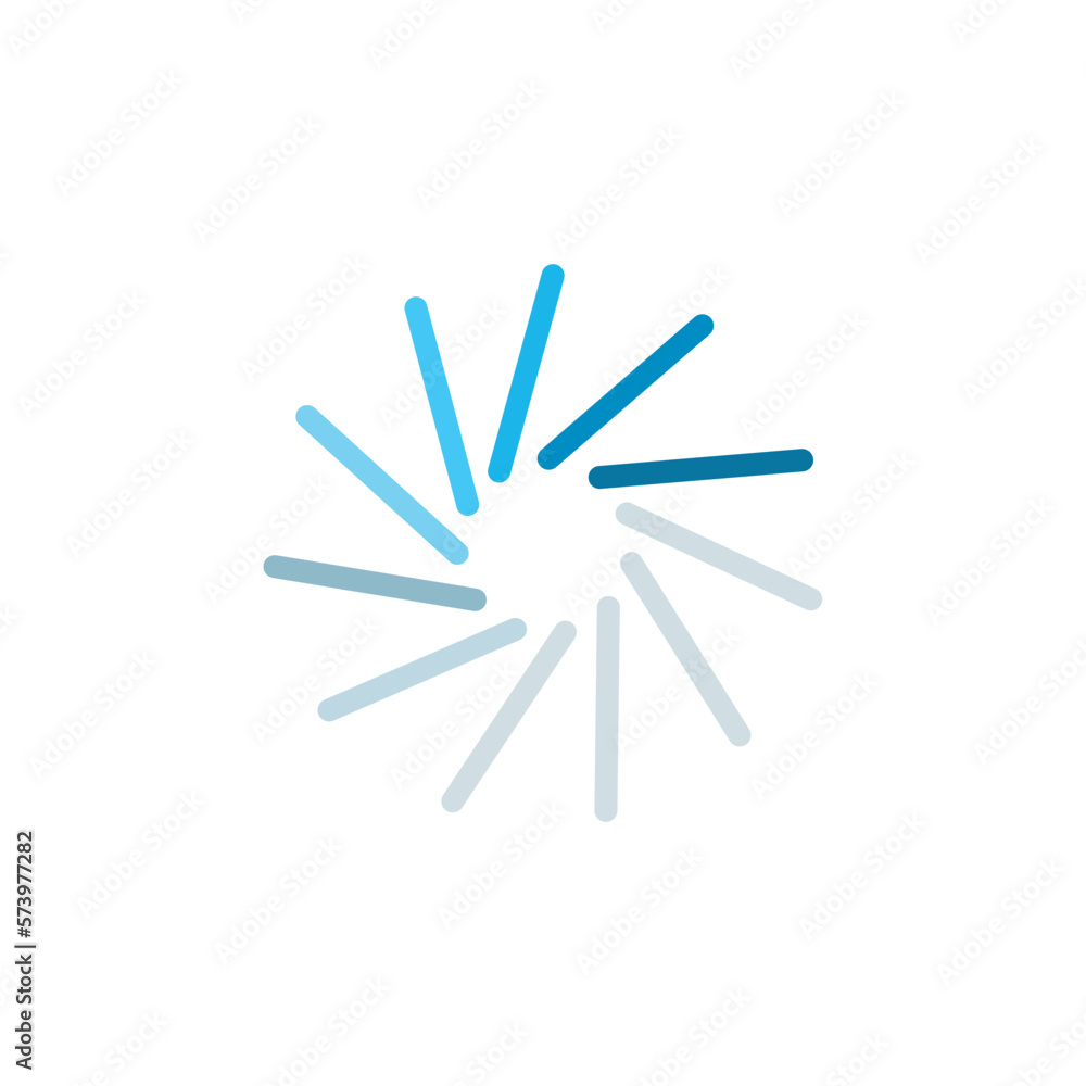 Data loading or buffering icon logo design Data loading or buffering icon logo design