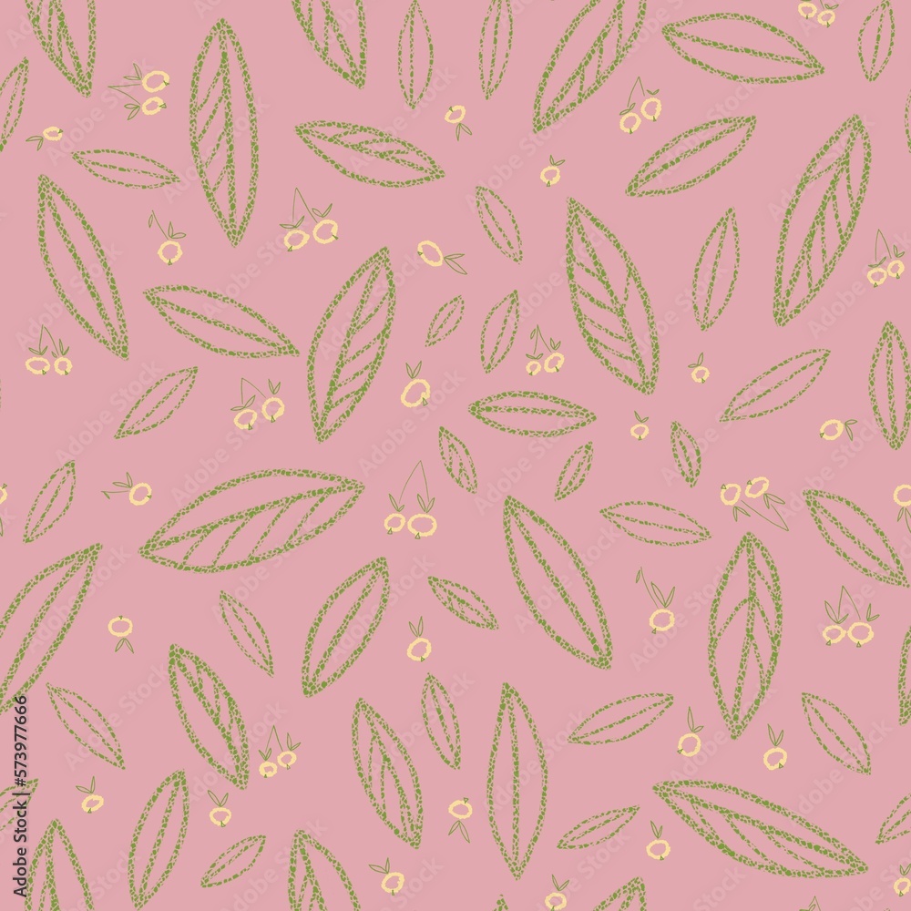 Seamless pattern with decorative leaves Seamless pattern with decorative leaves