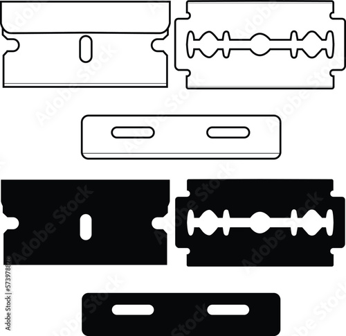 Razor blade monogram vector