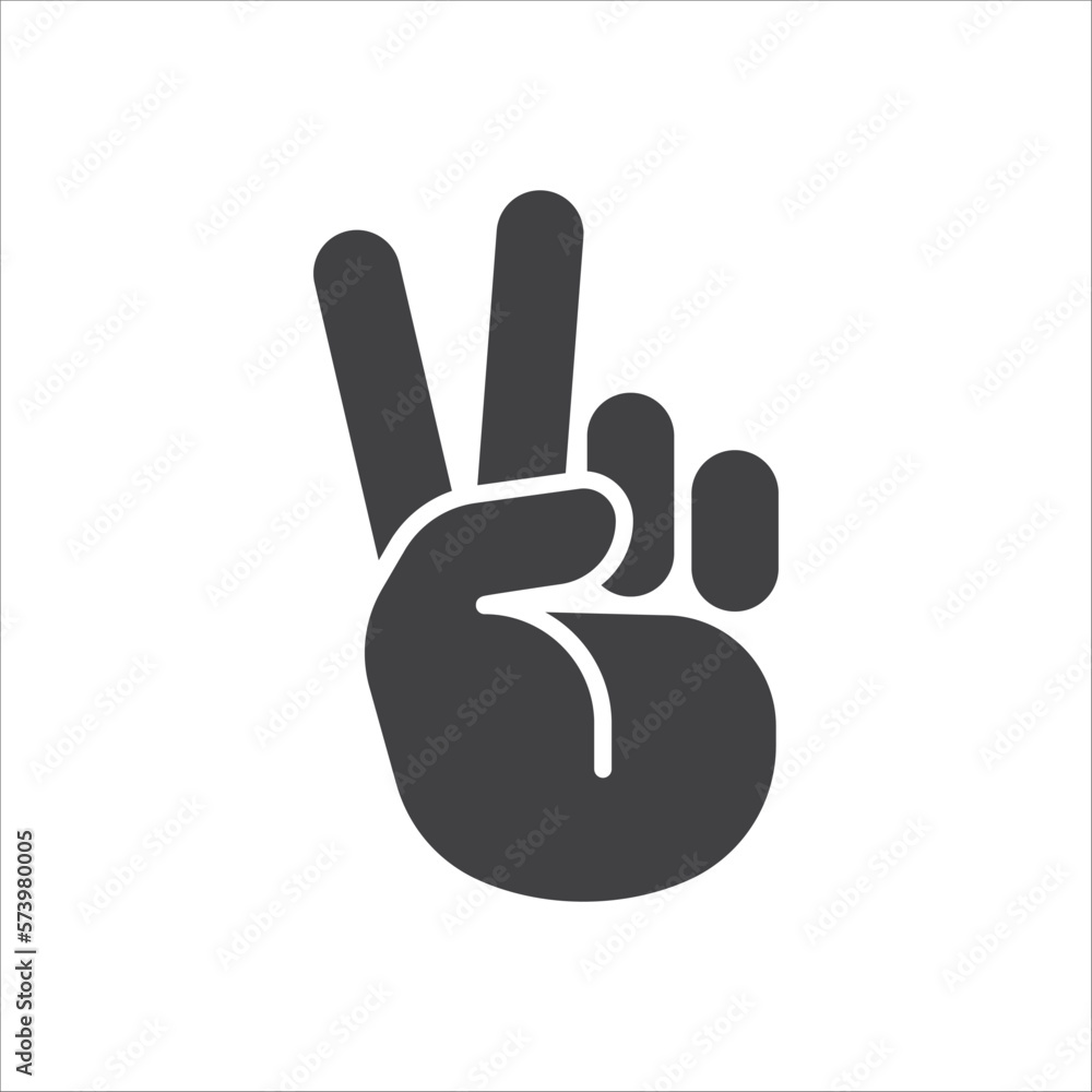 Hand symbol. Hand gesture icon. Hand geometric style icon. Hand sign language icon. Vector illustration Hand symbol. Hand gesture icon. Hand geometric style icon. Hand sign language icon. Vector illustration