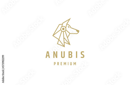 Anubis logo design template flat vector