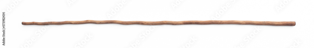 magic stick, wooden walking stick isolated on white background magic stick, wooden walking stick isolated on white background