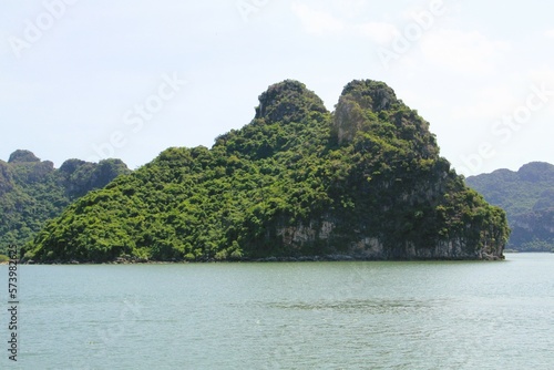 the cluster of limestone islands in halong bay has a unique appearance