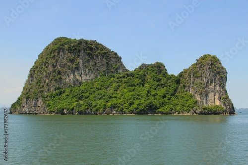 the cluster of limestone islands in halong bay has a unique appearance