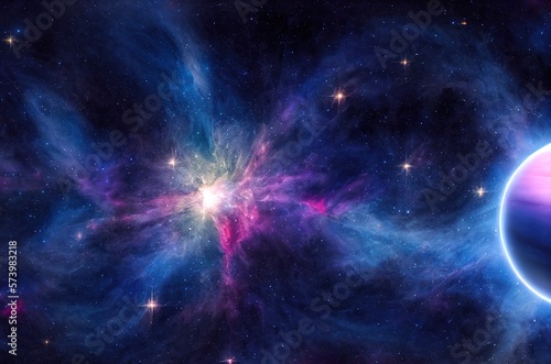 Space background with nebula and stars. environment, projection, spherical panorama...