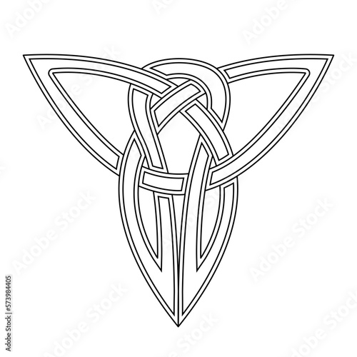 Celtic interlaced pattern isolated vector. Nordic symbol. Celtic knot vector illustration. Vintage element.