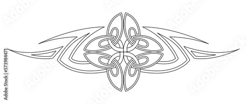 Celtic interlaced pattern isolated vector. Nordic symbol. Celtic knot vector illustration. Vintage element.