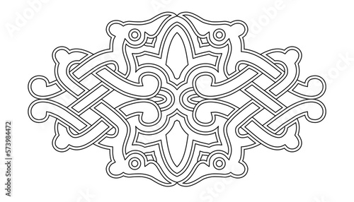 Interlaced pattern isolated vector. Nordic symbol. intage element.