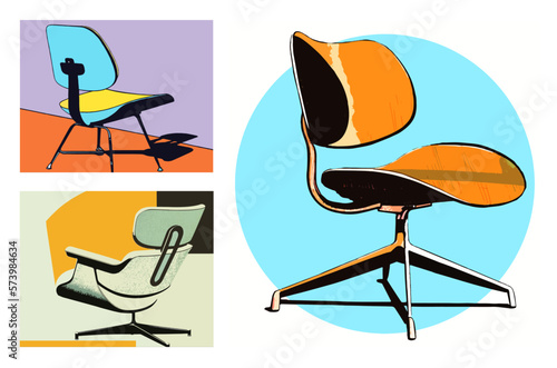 Stühle, Illustrationen