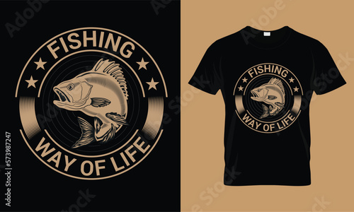 fishing t-shirt design template