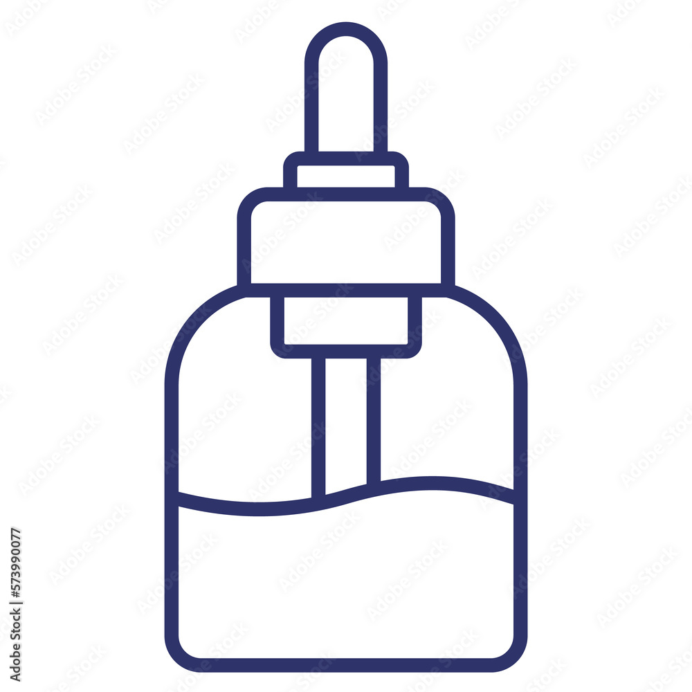 dropper bottle line icon on white dropper bottle line icon on white