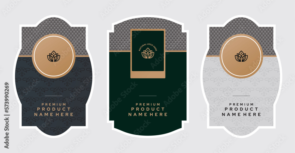 Premium Cosmetic Product label design coffee product wine labels