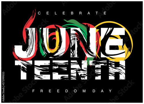 An abstract vector illustration for Juneteenth to celebrate  freedom