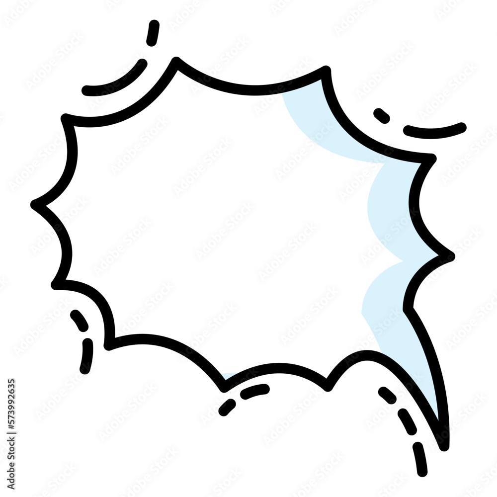 Isolated empty comic speech bubble Vector Isolated empty comic speech bubble Vector