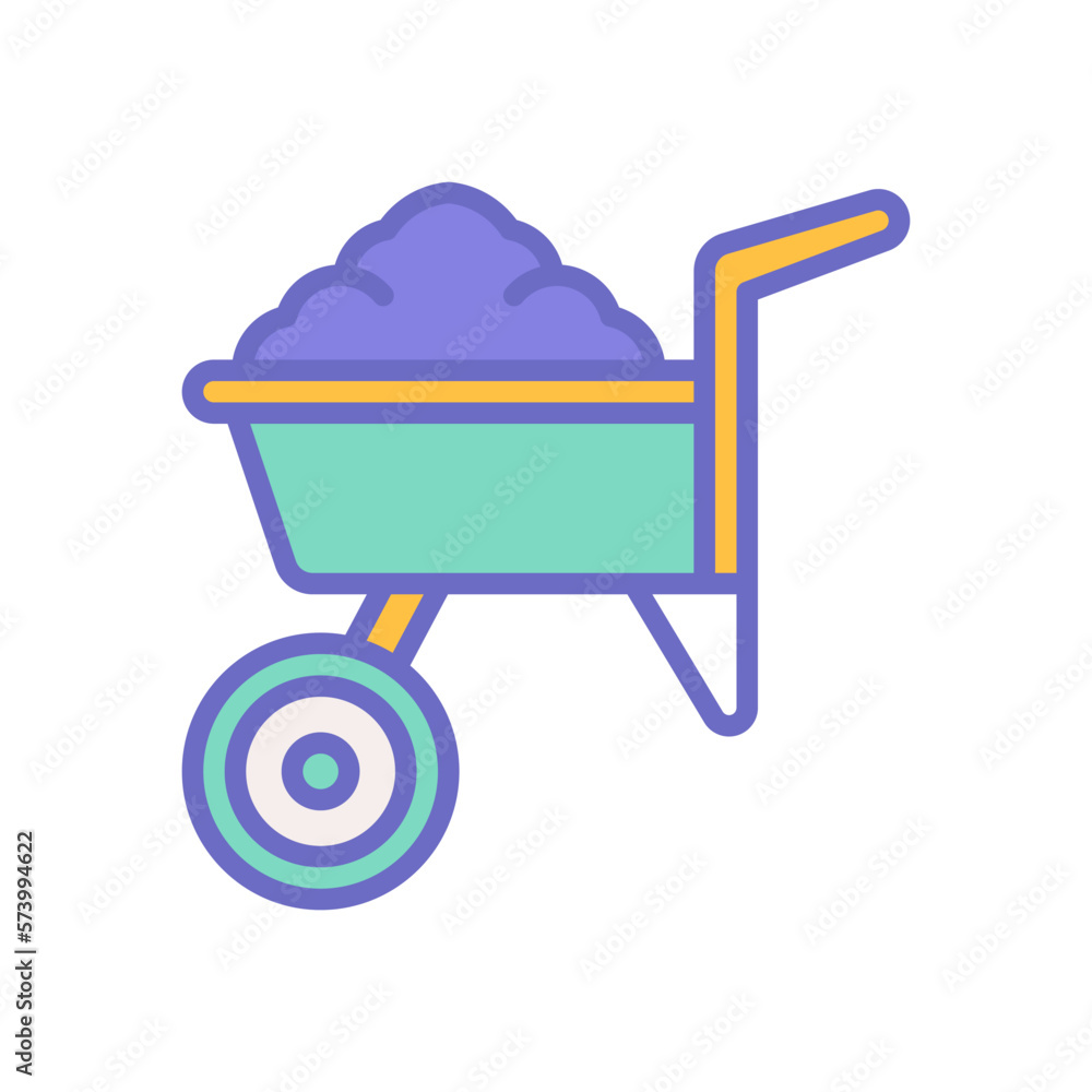 wheelbarrow icon for your website design, logo, app, UI. wheelbarrow icon for your website design, logo, app, UI.